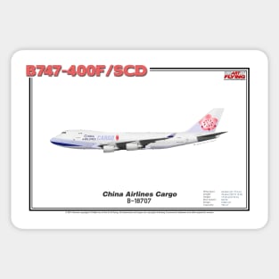 Boeing B747-400F/SCD - China Airlines Cargo (Art Print) Sticker
